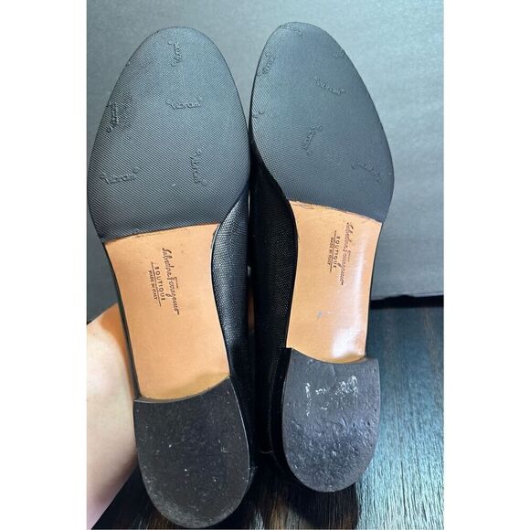 Salvatore Ferragamo women’s black loafers size 10 AAA - Picture 12 of 13